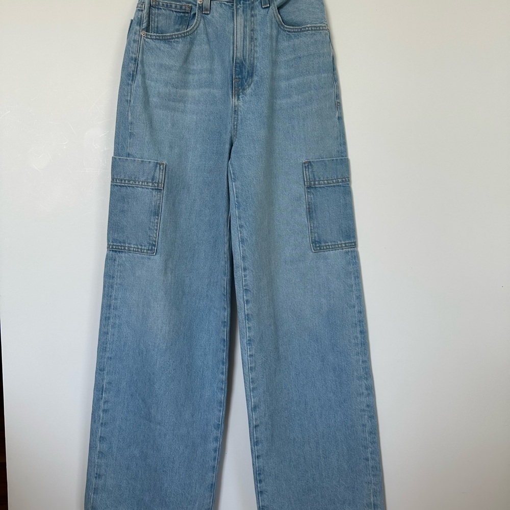 Frame Denim Light Blue Jeans with Silver Button 100%cotton - Picture 2 of 15